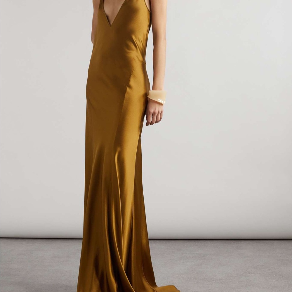 Saint Laurent Gold Silk Gown